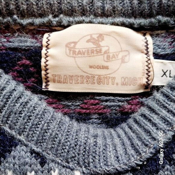Vintage Traverse Bay Trading XL Nordic Pattern Sweater Cozycore Classic Winter - Picture 4 of 5